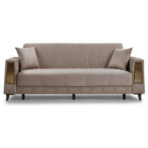 Dream Turkish Sofa Bed Strong Storage Base - Coffee/Gold