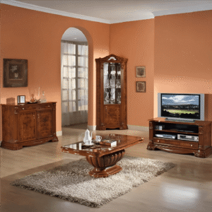 Elizabeth Walnut Radica Italian Corner Unit (H20 Design)