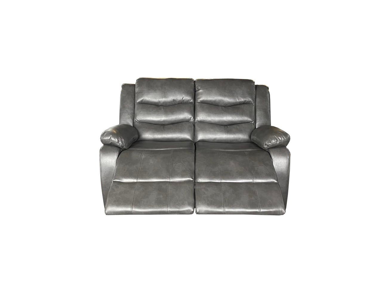 Roma 3+2 Recliner High Quality AIR LEATHER – Grey - Image 3
