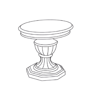 Greta Italian Lamp Table– High Gloss White and Silver / Cream and Gold Tuttomobili