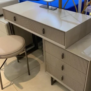 Grey Dressing Table with Mirror