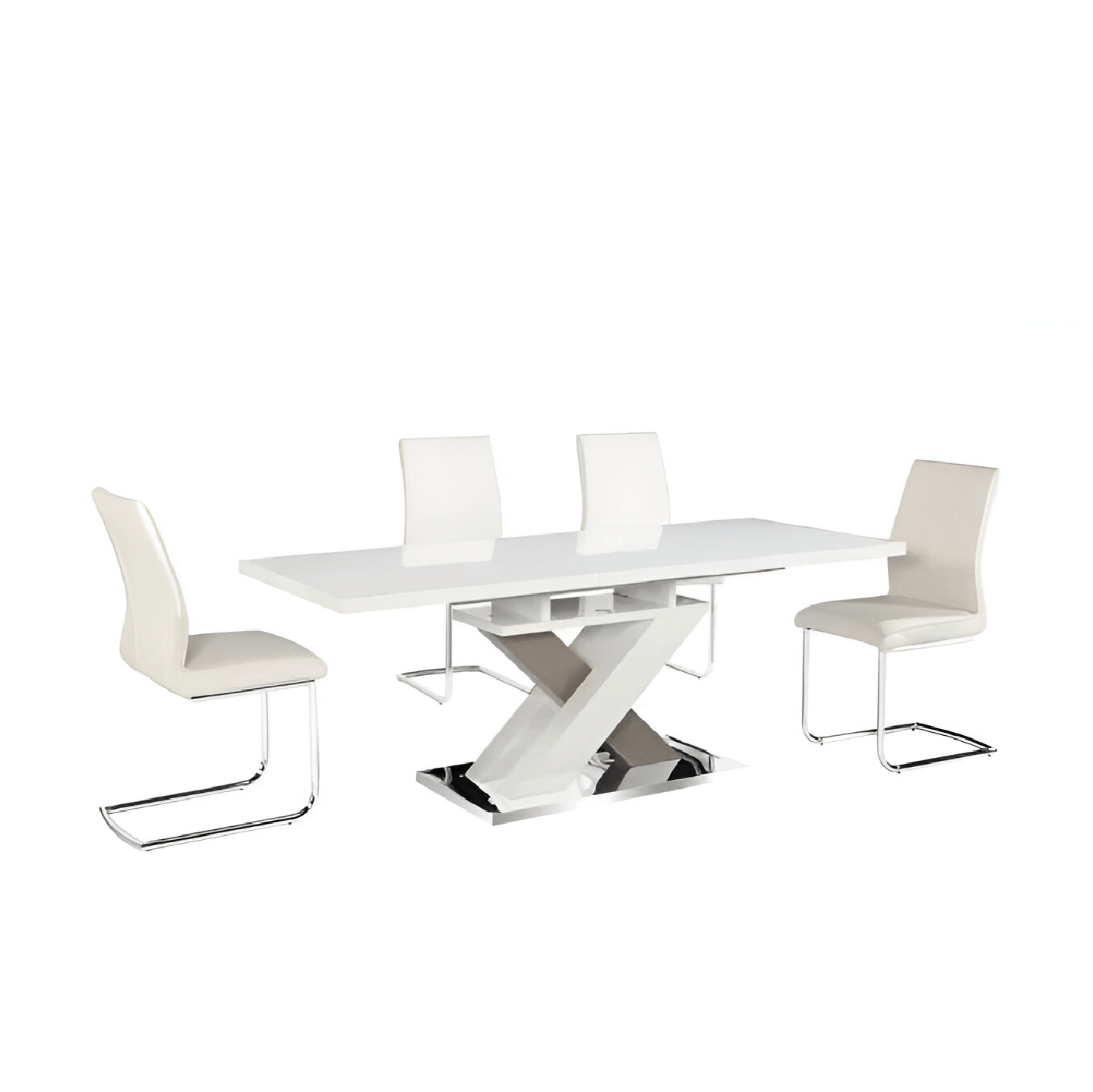 Honora Extending High Gloss Dining Set With 6 Chairs