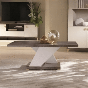 Ibiza Sand Birch & Brown High Gloss Rectangular Coffee Table By SanMartino