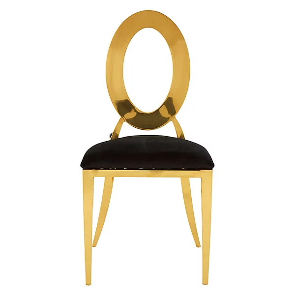 Jasmine Velvet Dining Chair with Golden Frame - Image 4