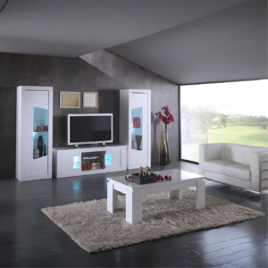 Las Vegas Italian High Gloss Tv Stand + 2 Single Door Display Units