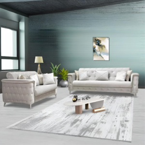 Luxury Design Logan Chesterfield Sofa and Sofa Bed 3+2 Set - Cream