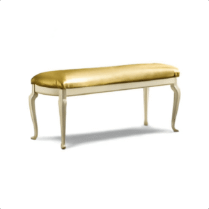 Camel Group Luxury Leonardo Italian High Gloss Ivory Finish Bench only