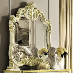 Camel Group Leonardo Italian High Gloss Ivory Finish Italian Mirror