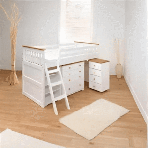 Mid Sleeper with 3+2 Chest White
