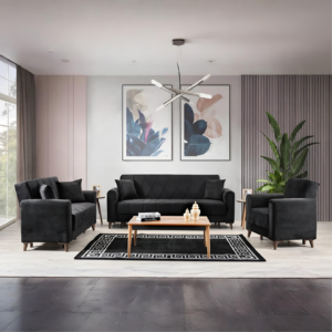 Milton Turkish Sofa Bed Strong Storage Base - Black