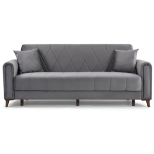 Milton Turkish Sofa Bed Strong Storage Base - Grey