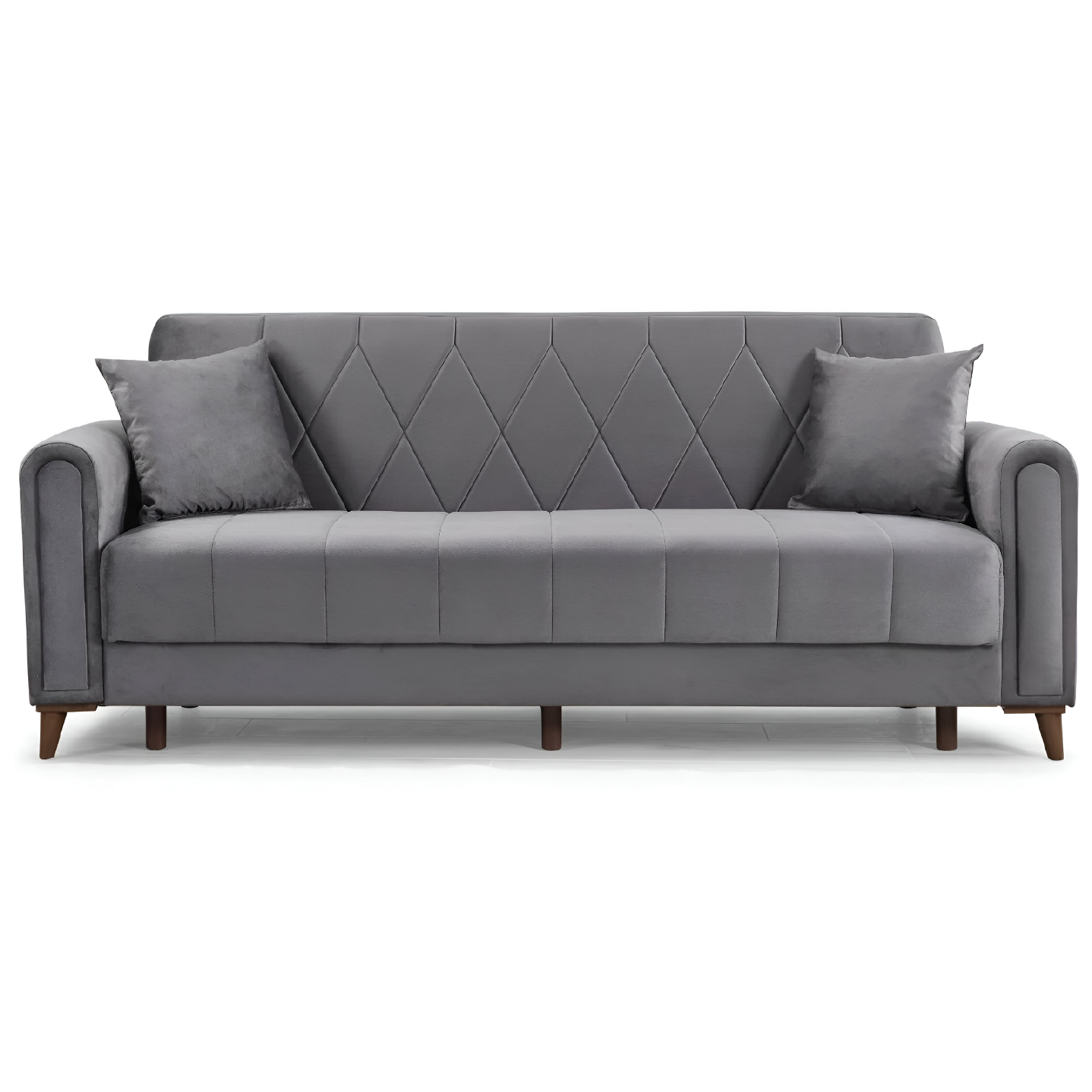 Milton Turkish Sofa Bed Strong Storage Base - Grey