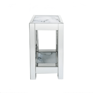 Mirror Marble Two Tier Side Tables