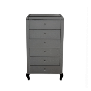 Mirrored Smokey Tall Boy 5 Drawer Chest (MF2017-SM)