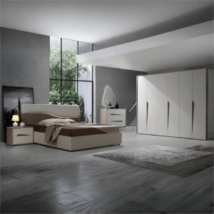 Modern Design Soleil Italian Large 6 Doors Wardrobe Bedroom Furniture Set