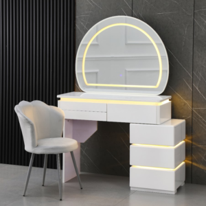 Moon High Gloss Dressing Table with LED Mirror