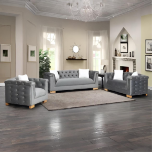 NEWPORT 3+2 FABRIC SOFA SET – GREY