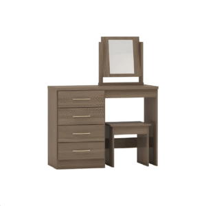 Nevada 4 Drawer Dressing Table Set Rustic Oak Effect