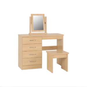 Nevada 4 Drawer Dressing Table Set Sonoma Oak Effect