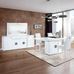 New Athen Italian Extending Dining Table Set white