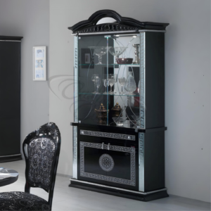 New Venus White and Silver Italian 2 Door Vitrine
