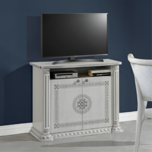 New Versace Italian Aurora 2Doors Tv Unit Grey and Silver H2O Design
