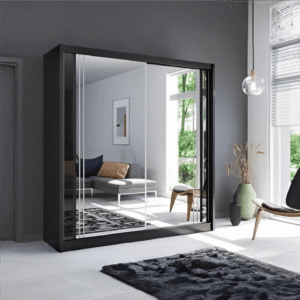 New York 2 Door 120cm Mirrored Sliding Wardrobe