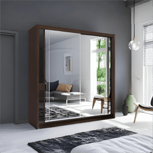 New York 2 Door 150cm Mirrored Sliding Wardrobe