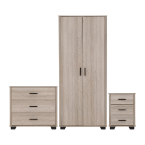 Oliver Trio Light Oak Effect Wardrobe Set