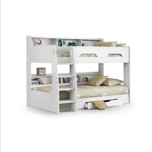 Orion Shelves Bunk - wooden Pure White