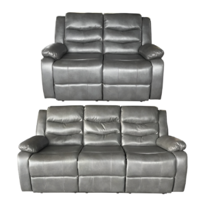 Roma 3+2 Recliner High Quality AIR LEATHER – Grey