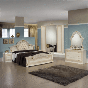 Stella Italian High Gloss 4 Doors Italian Bedroom Set H2O
