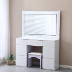 Diamond 7 Drawer Dressing Table with LED Mirror