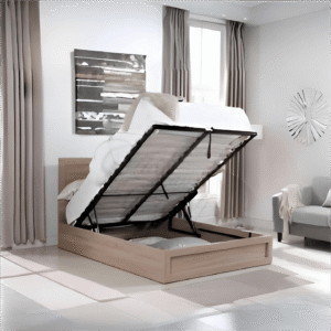 Yewtree Wooden Storage King Bed In Oak