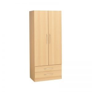 Budget 2 Door Wardrobe 2 Drawers