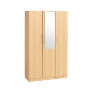 Budget 3 Door Wardrobe with Mirror