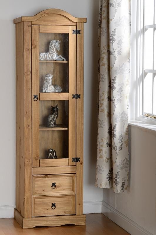 Corona 1 Door 2 Drawer Glass Display Unit - Image 3