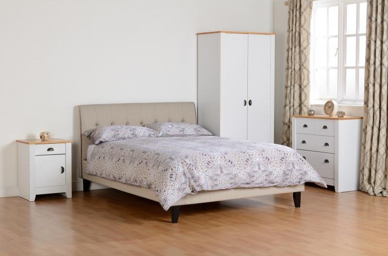 Ludlow Trio Set in Grey/Oak Lacquer Bedroom Set Seconique - Image 5