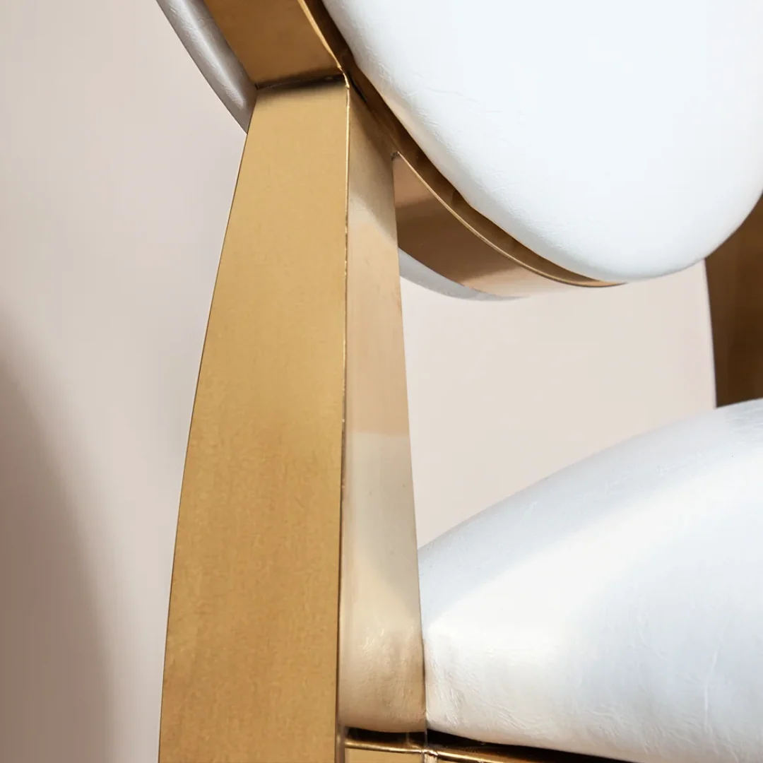 Jasmine Velvet Dining Chair with Golden Frame - Image 2