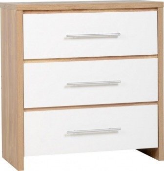 Seville Bedroom Set in Light Oak Veneer/White High Gloss - Image 4