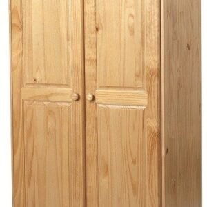 Sol 2 Door Wardrobe in Antique Pine