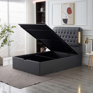 Ruby LED Headboard Ottoman Bed Frame