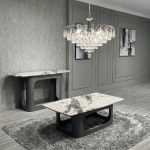Lina Grey Contempory Marble Coffee Table