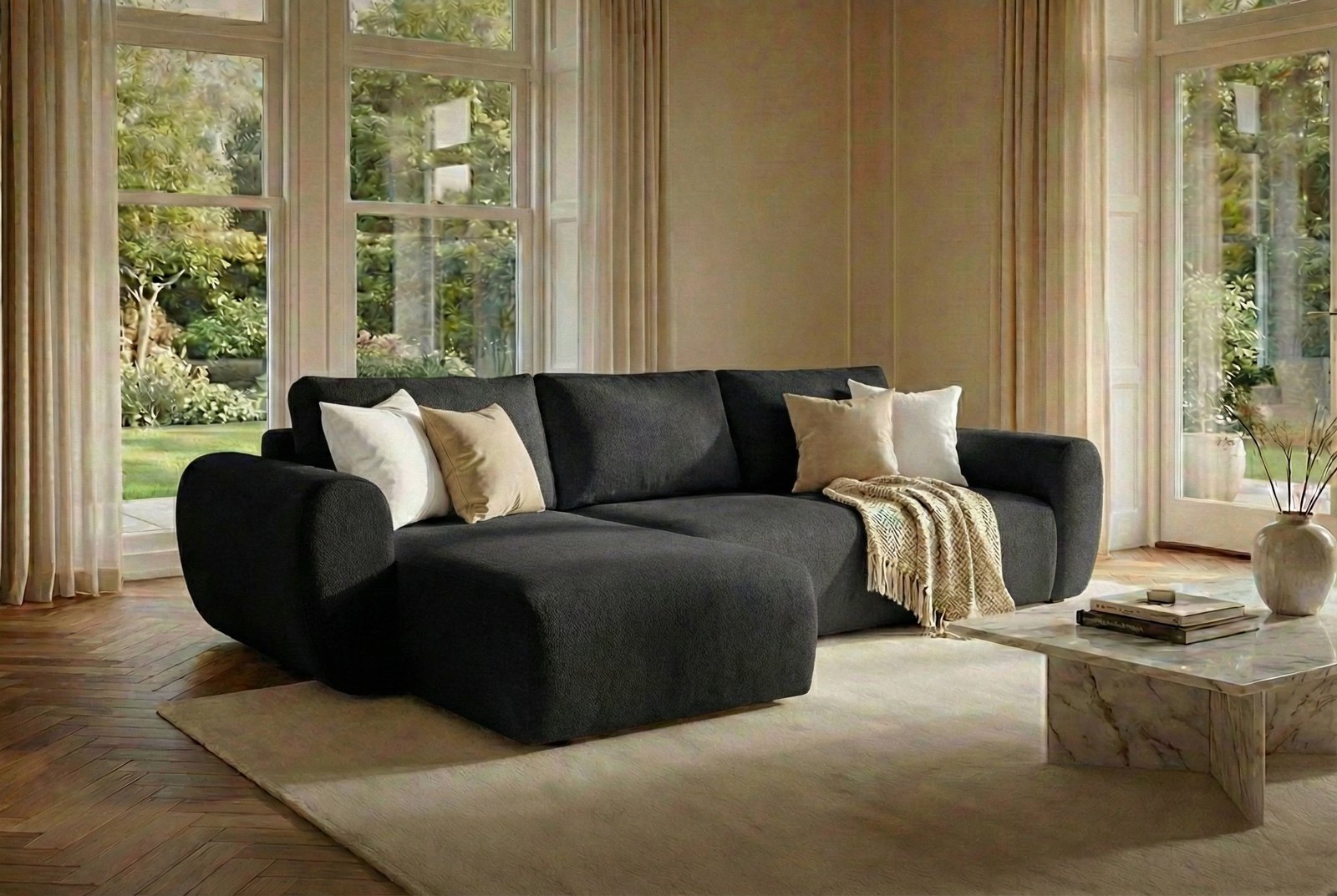 LUNA – Stunning Design Corner Sofa Bed with Storage - Image 5