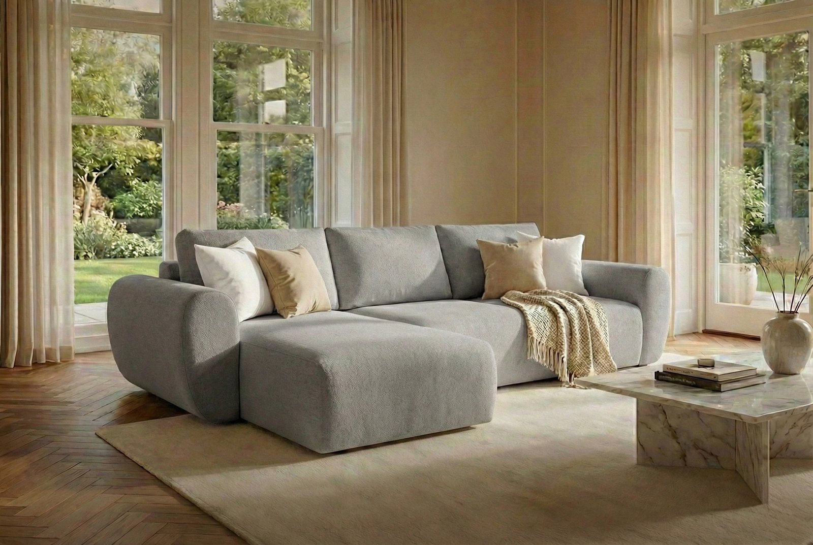 LUNA – Stunning Design Corner Sofa Bed with Storage - Image 6