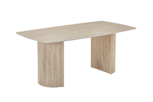 Olympia Beige Rectangular Ceramic Dining Table 160cm | Modern Dining Set - Image 2