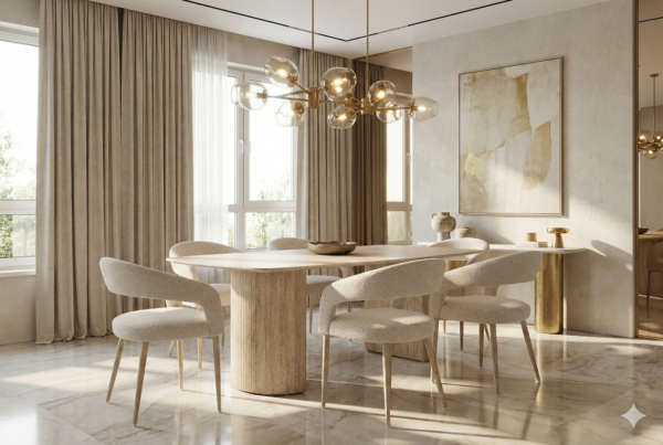 Olympia Beige Rectangular Ceramic Dining Table 160cm | Modern Dining Set