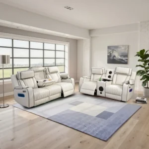 New Osman Premium Leather Smart Electric Recliner Sofa Set 3+2 Seater